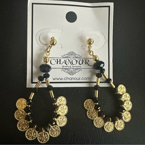 Boho Gold Coin & Bead Earrings – Handmade Festival Statement Jewelry NWT - Picture 5 of 7